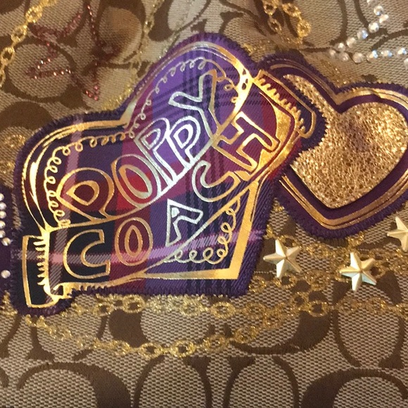 Poppy Coach fun tote bag, purse, handbag, shoulder bag. - Picture 4 of 14